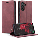 CASEME 013 Series for Samsung Galaxy A34 5G Phone Case PU Leather Wallet Stand Case Protective Cover