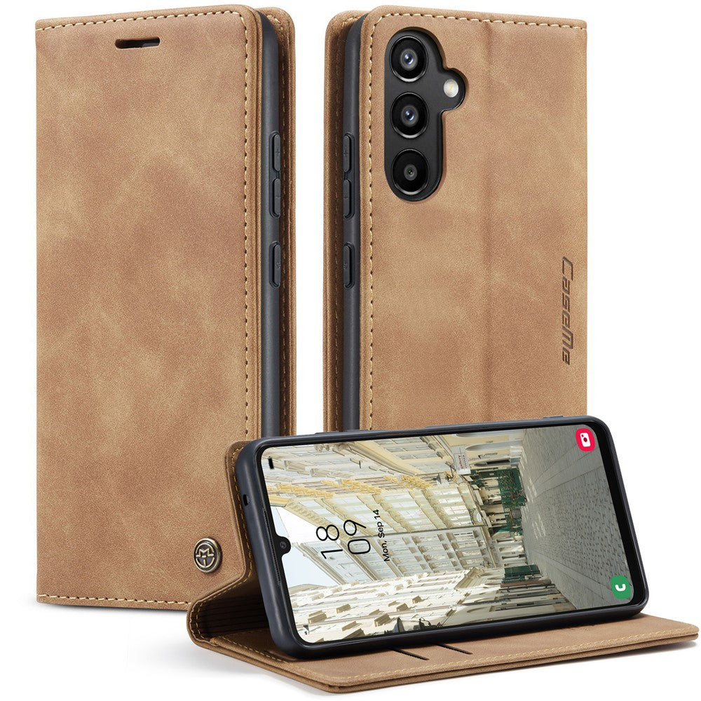 CASEME 013 Series for Samsung Galaxy A34 5G Phone Case PU Leather Wallet Stand Case Protective Cover