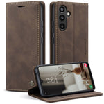 CASEME 013 Series for Samsung Galaxy A34 5G Phone Case PU Leather Wallet Stand Case Protective Cover