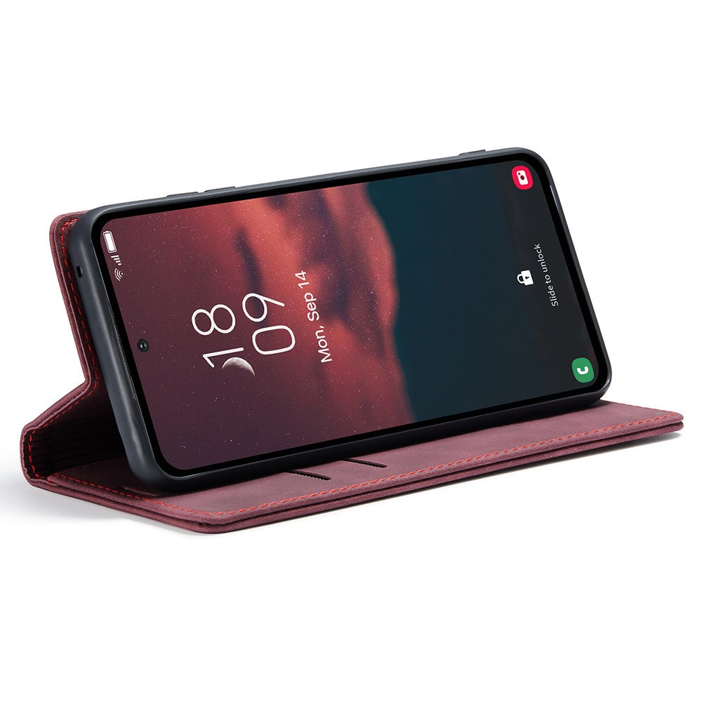 CASEME 013 Series Phone Case for Samsung Galaxy A54 5G PU Leather Case Wallet Stand Shockproof Cover
