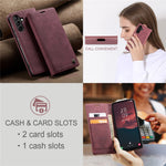 CASEME 013 Series Phone Case for Samsung Galaxy A54 5G PU Leather Case Wallet Stand Shockproof Cover