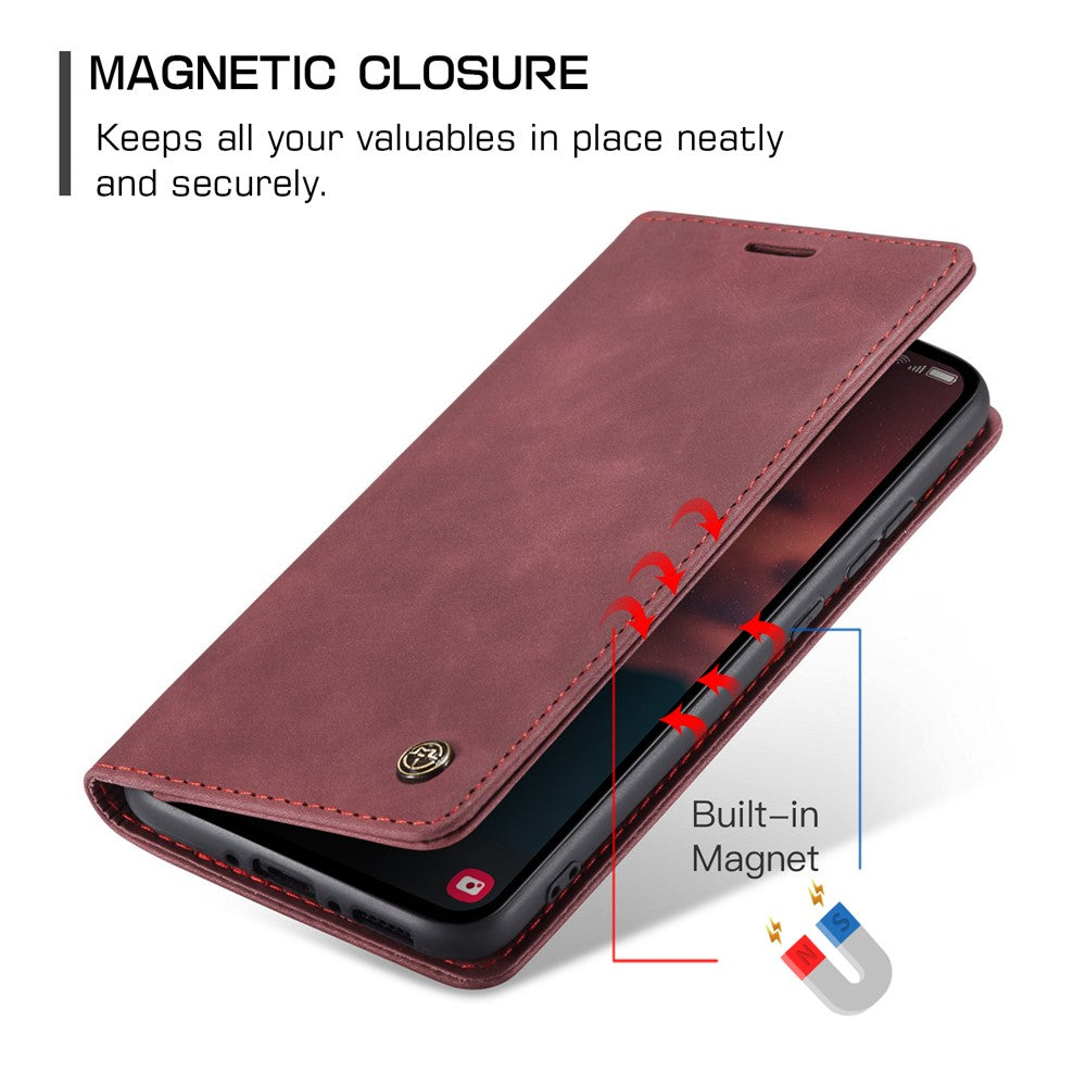 CASEME 013 Series Phone Case for Samsung Galaxy A54 5G PU Leather Case Wallet Stand Shockproof Cover