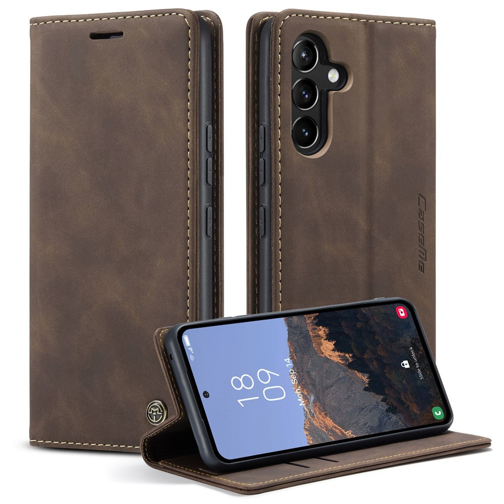 CASEME 013 Series Phone Case for Samsung Galaxy A54 5G PU Leather Case Wallet Stand Shockproof Cover
