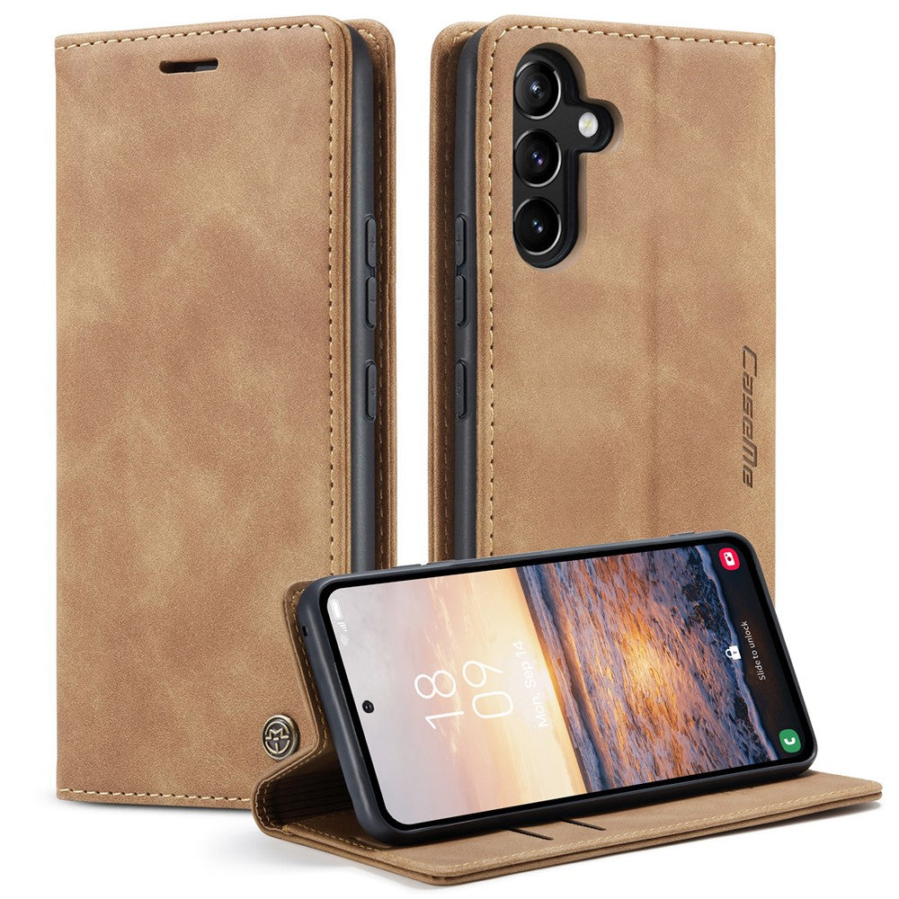 CASEME 013 Series Phone Case for Samsung Galaxy A54 5G PU Leather Case Wallet Stand Shockproof Cover