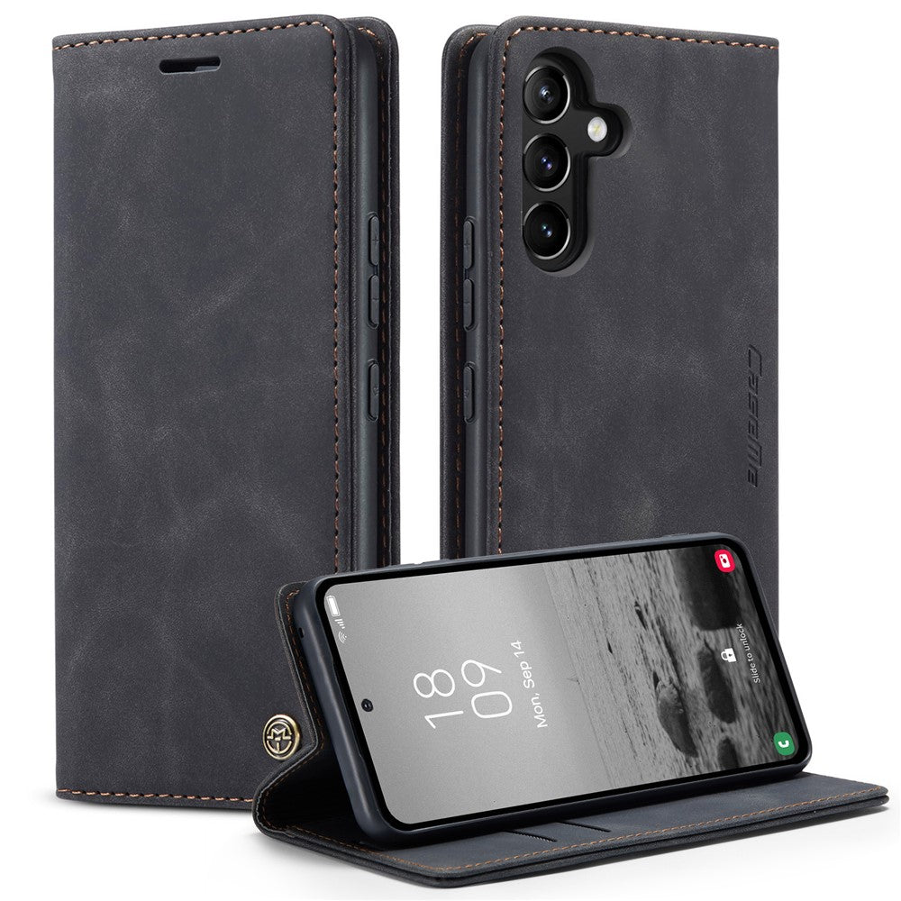 CASEME 013 Series Phone Case for Samsung Galaxy A54 5G PU Leather Case Wallet Stand Shockproof Cover