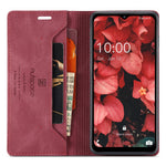 AUTSPACE Plånboksfodral för Samsung Galaxy A34 5G RFID-blockerande läderfodral med flip-funktion, A01-serien, Retro stativfodral