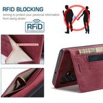 AUTSPACE Plånboksfodral för Samsung Galaxy A34 5G RFID-blockerande läderfodral med flip-funktion, A01-serien, Retro stativfodral
