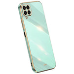 XINLI Phone Case for Samsung Galaxy M33 5G (Global Version), Electroplating Golden Edge Back Protector TPU Cover