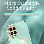 XINLI Phone Case for Samsung Galaxy M33 5G (Global Version), Electroplating Golden Edge Back Protector TPU Cover