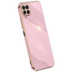 XINLI Phone Case for Samsung Galaxy M33 5G (Global Version), Electroplating Golden Edge Back Protector TPU Cover