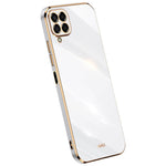 XINLI Phone Case for Samsung Galaxy M33 5G (Global Version), Electroplating Golden Edge Back Protector TPU Cover