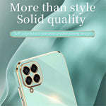 XINLI Phone Case for Samsung Galaxy M53 5G, Electroplating Golden Edge Shockproof TPU Protective Cover