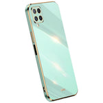XINLI Phone Case for Samsung Galaxy A22 4G (EU Version), Shock-absorbing Electroplating Golden Edge TPU Protective Cover