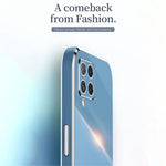 XINLI Phone Case for Samsung Galaxy A22 4G (EU Version), Shock-absorbing Electroplating Golden Edge TPU Protective Cover