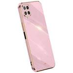 XINLI Phone Case for Samsung Galaxy A22 4G (EU Version), Shock-absorbing Electroplating Golden Edge TPU Protective Cover
