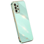 XINLI Anti-scratch Phone Case for Samsung Galaxy A23 4G / A23 5G (Global Version), Electroplating Golden Edge TPU Protective Cover