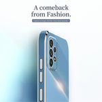 XINLI Anti-scratch Phone Case for Samsung Galaxy A23 4G / A23 5G (Global Version), Electroplating Golden Edge TPU Protective Cover