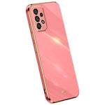 XINLI Anti-scratch Phone Case for Samsung Galaxy A23 4G / A23 5G (Global Version), Electroplating Golden Edge TPU Protective Cover