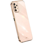 XINLI Phone Case for Samsung Galaxy A32 5G / M32 5G, Electroplating Golden Edge Back Shell TPU Protective Cover