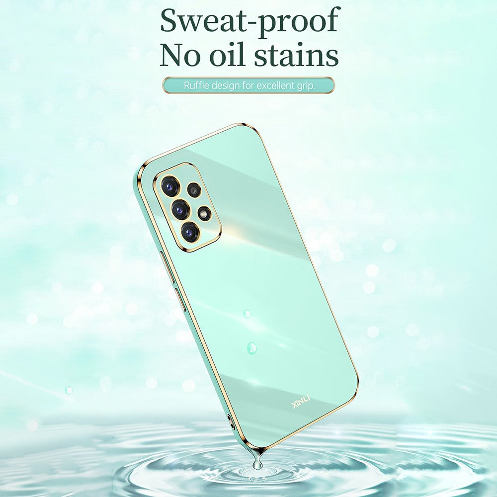 XINLI Phone Case For Samsung Galaxy A32 4G (EU Version) Electroplating Shockproof TPU Mobile Phone Back Cover