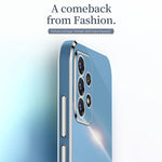 XINLI Slankt Telefoncover med Støtteben til Samsung Galaxy A32 4G (EU Version), Galvaniseret Anti-fald Beskyttende Telefoncover