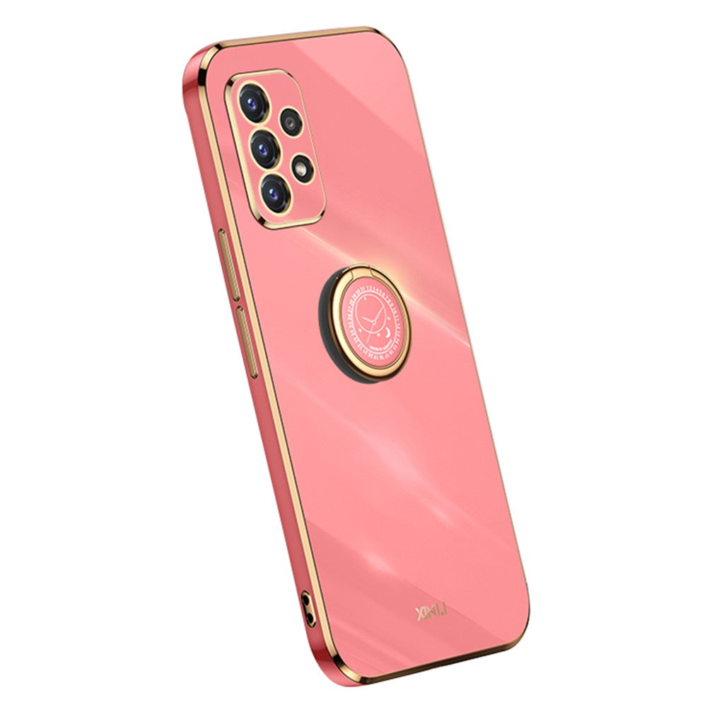 XINLI Slankt Telefoncover med Støtteben til Samsung Galaxy A32 4G (EU Version), Galvaniseret Anti-fald Beskyttende Telefoncover