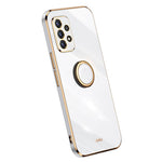XINLI Slankt Telefoncover med Støtteben til Samsung Galaxy A32 4G (EU Version), Galvaniseret Anti-fald Beskyttende Telefoncover