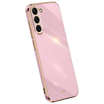 XINLI For Samsung Galaxy S22 5G Protective Cell Phone Cover Drop-proof Electroplating Non-slip TPU Phone Case