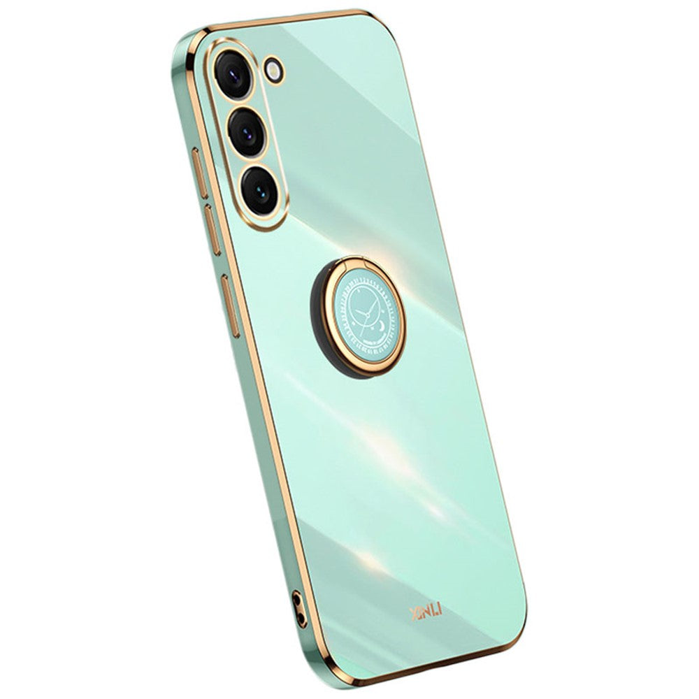XINLI Phone Case For Samsung Galaxy S22+ 5G, Protective Back Cover Electroplating Shell Kickstand