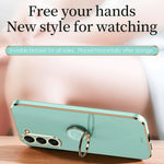XINLI Phone Case For Samsung Galaxy S22+ 5G, Protective Back Cover Electroplating Shell Kickstand