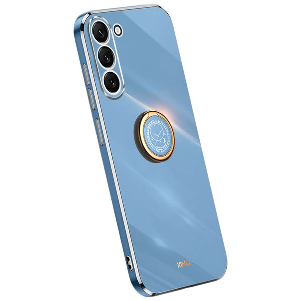 XINLI Phone Case For Samsung Galaxy S22+ 5G, Protective Back Cover Electroplating Shell Kickstand