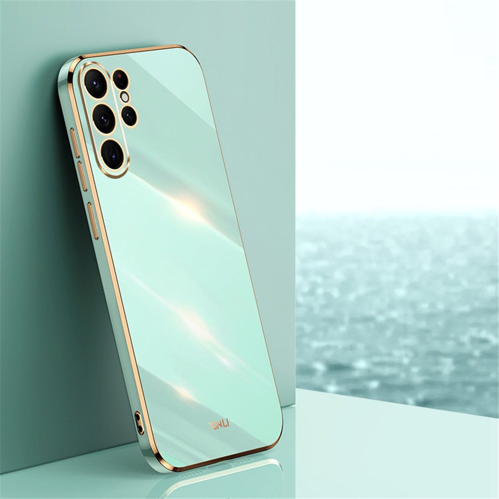 XINLI For Samsung Galaxy S23 Ultra Anti-fall Electroplating Phone Cover Soft TPU Protective Smartphone Case