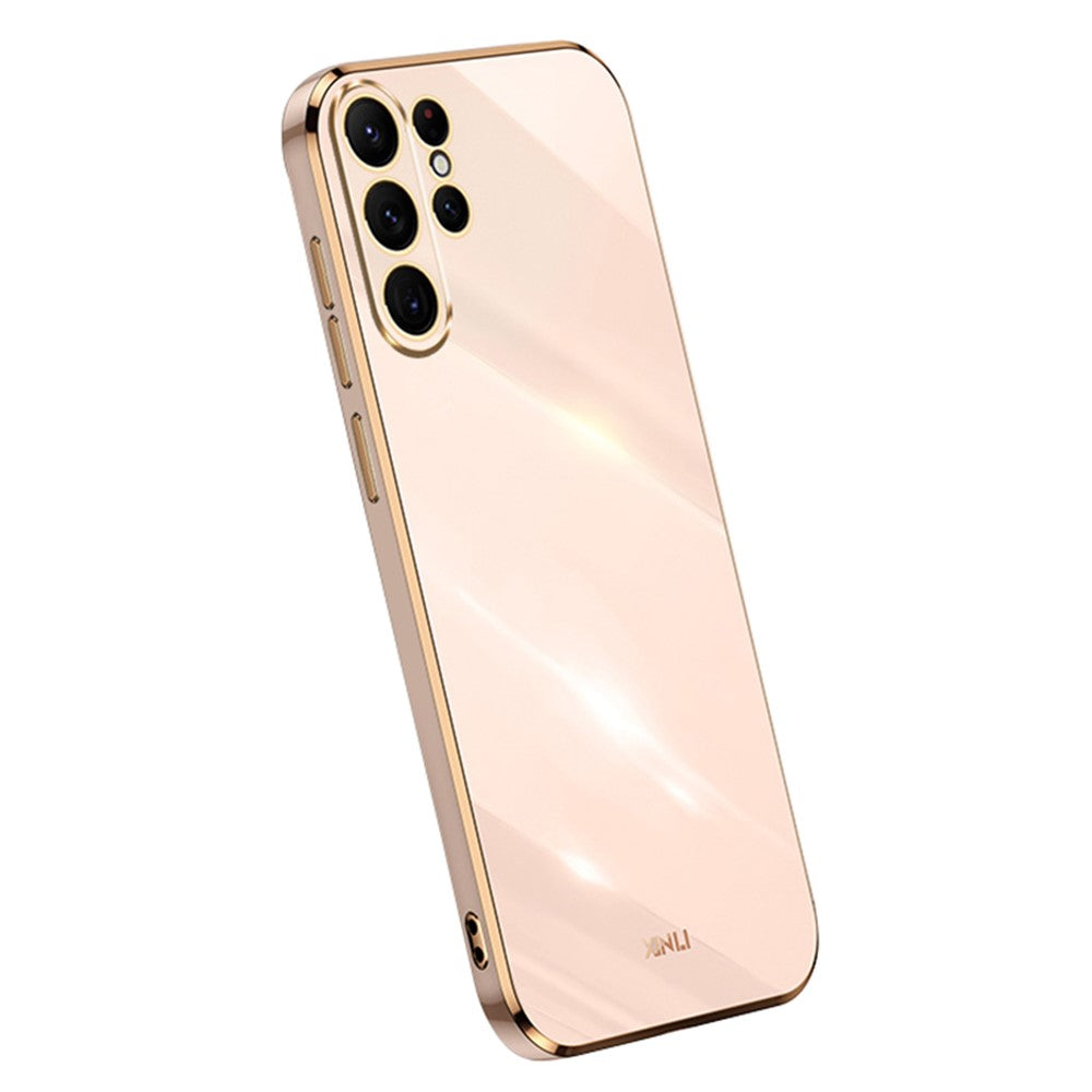 XINLI For Samsung Galaxy S23 Ultra Anti-fall Electroplating Phone Cover Soft TPU Protective Smartphone Case
