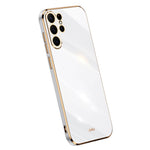 XINLI For Samsung Galaxy S23 Ultra Anti-fall Electroplating Phone Cover Soft TPU Protective Smartphone Case