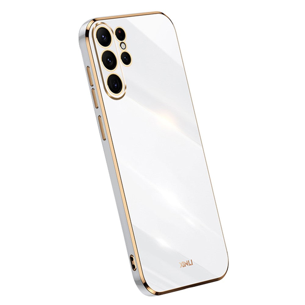 XINLI For Samsung Galaxy S23 Ultra Anti-fall Electroplating Phone Cover Soft TPU Protective Smartphone Case