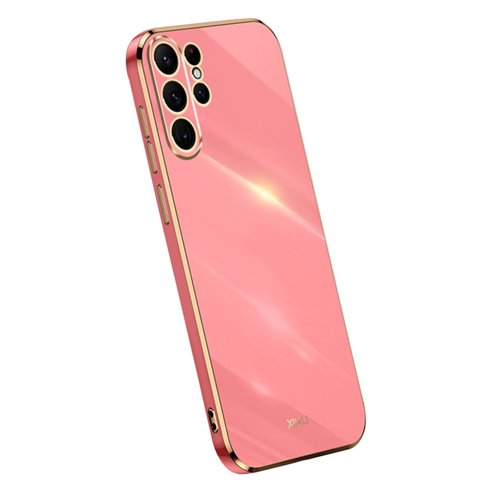 XINLI For Samsung Galaxy S23 Ultra Anti-fall Electroplating Phone Cover Soft TPU Protective Smartphone Case