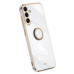 XINLI For Samsung Galaxy A54 5G Drop-proof Protective Phone Cover Electroplating Slim Mobile Phone Case Kickstand