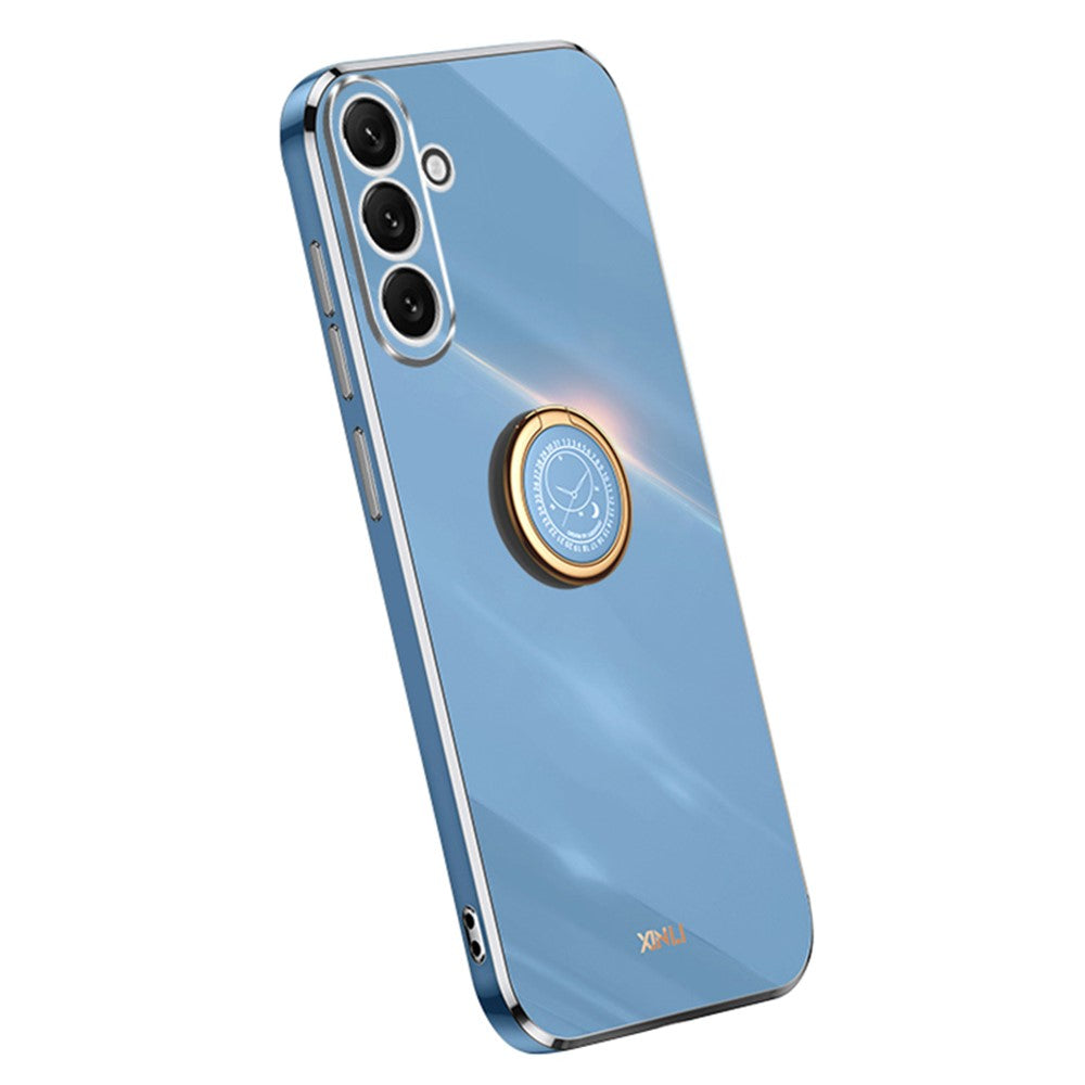 XINLI For Samsung Galaxy A54 5G Drop-proof Protective Phone Cover Electroplating Slim Mobile Phone Case Kickstand