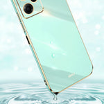 XINLI For Xiaomi Poco X5 Pro 5G / Redmi Note 12 Pro Speed 5G Electroplating Golden Edge Phone Case Flexible TPU Anti-drop Cover
