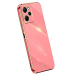 XINLI For Xiaomi Poco X5 Pro 5G / Redmi Note 12 Pro Speed 5G Electroplating Golden Edge Phone Case Flexible TPU Anti-drop Cover