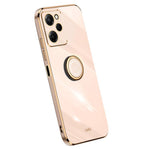XINLI For Xiaomi Redmi Note 12 Pro Speed 5G / Poco X5 Pro 5G Ring Kickstand Phone Case Electroplating Golden Edge Soft TPU Cover