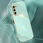XINLI TPU Phone Cover for Samsung Galaxy A03s (164.2mm) Electroplating Anti-shock Mobile Phone Case