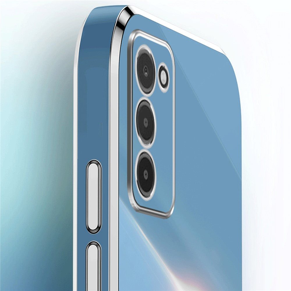 XINLI TPU Phone Cover for Samsung Galaxy A03s (164.2mm) Electroplating Anti-shock Mobile Phone Case