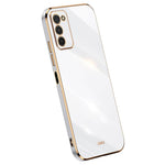 XINLI TPU Phone Cover for Samsung Galaxy A03s (164.2mm) Electroplating Anti-shock Mobile Phone Case