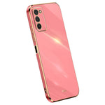XINLI TPU Phone Cover for Samsung Galaxy A03s (164.2mm) Electroplating Anti-shock Mobile Phone Case