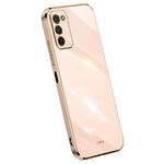 XINLI TPU Phone Cover for Samsung Galaxy A03s (164.2mm) Electroplating Anti-shock Mobile Phone Case