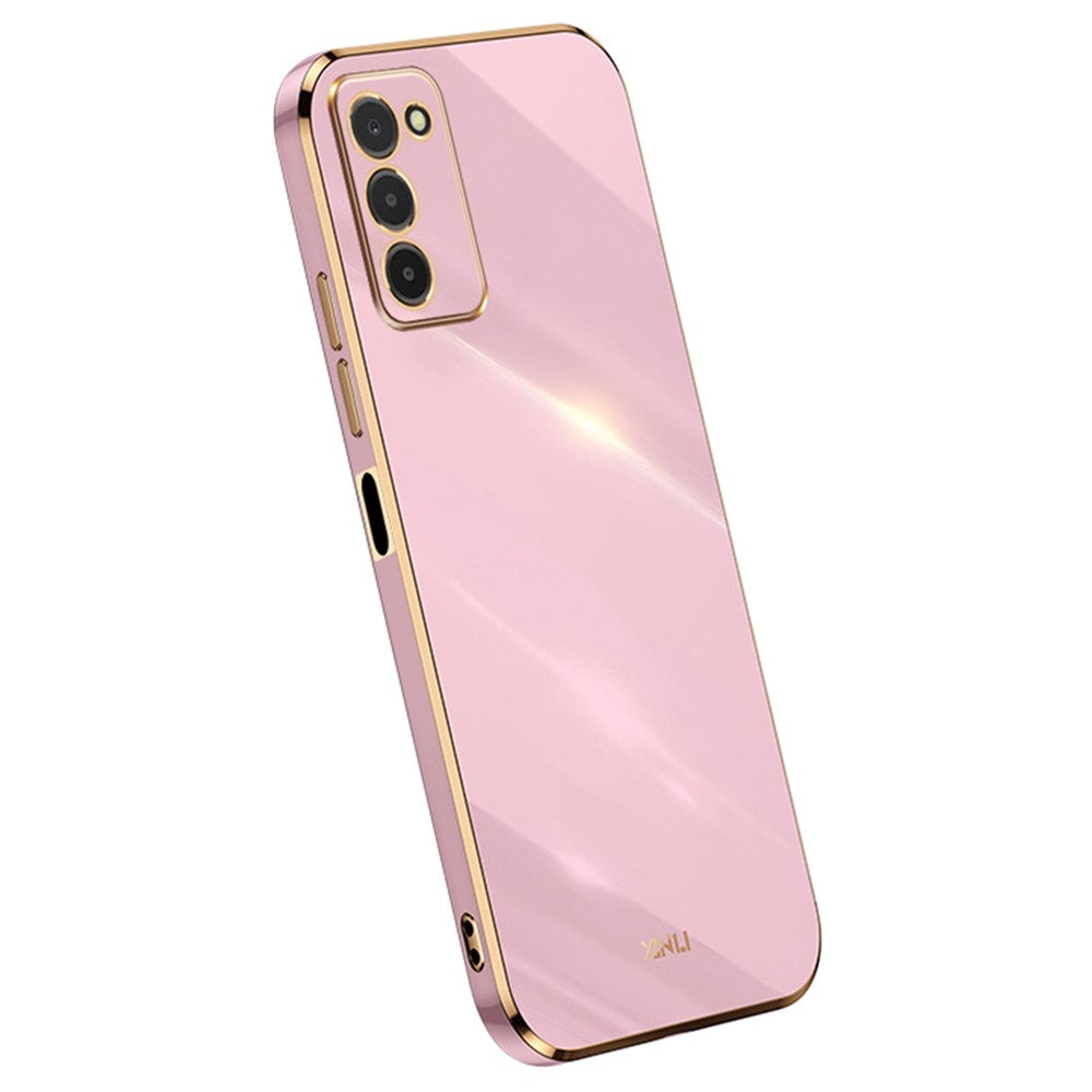 XINLI TPU Phone Cover for Samsung Galaxy A03s (164.2mm) Electroplating Anti-shock Mobile Phone Case