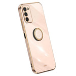 XINLI For Samsung Galaxy A03s (164.2mm) Anti-scratch Phone Cover Ring Kickstand Electroplating TPU Lightweight Phone Case