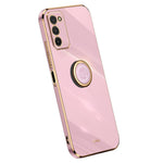 XINLI For Samsung Galaxy A03s (164.2mm) Anti-scratch Phone Cover Ring Kickstand Electroplating TPU Lightweight Phone Case