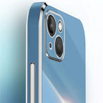 XINLI Ring Kickstand Back Shell for iPhone 13 mini 5.4 inch, Anti-drop Electroplating Golden Edge Case Soft TPU Cover